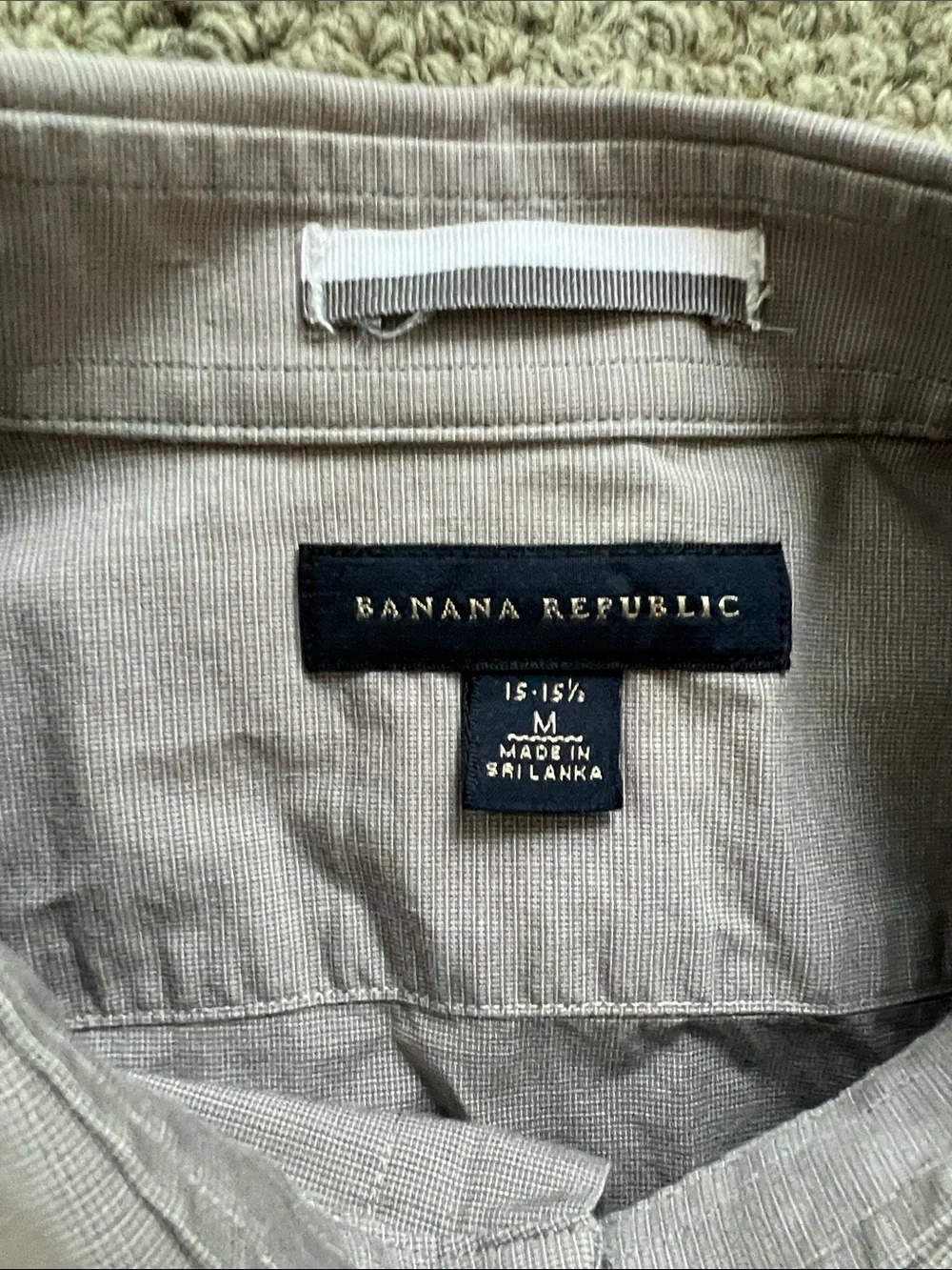 Banana Republic Men's Short-Sleeve Button-Down Shirt in gray